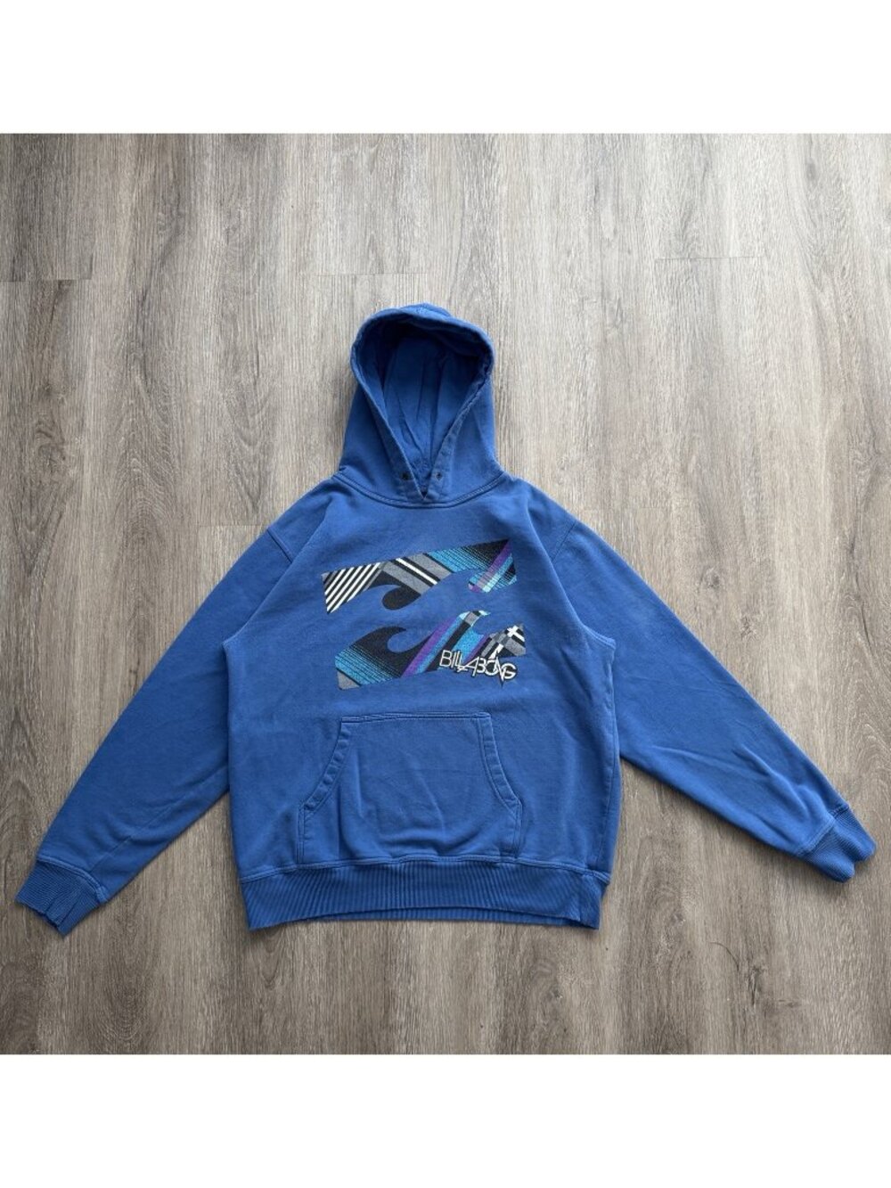 Rare Vintage Y2K Billabong Hoodie Surf Skate Punk Streetwear Beach Blue Large